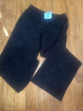 Shade & Shore Black Lace-Pattern womens ' Leggings